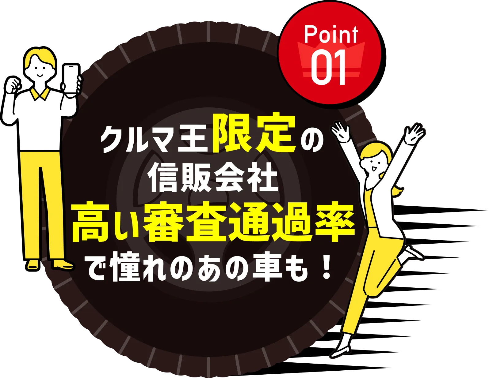 Point01 圧倒的な審査通過率独自審査だから早い！